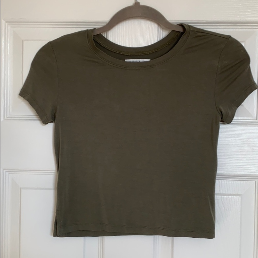olive crop top